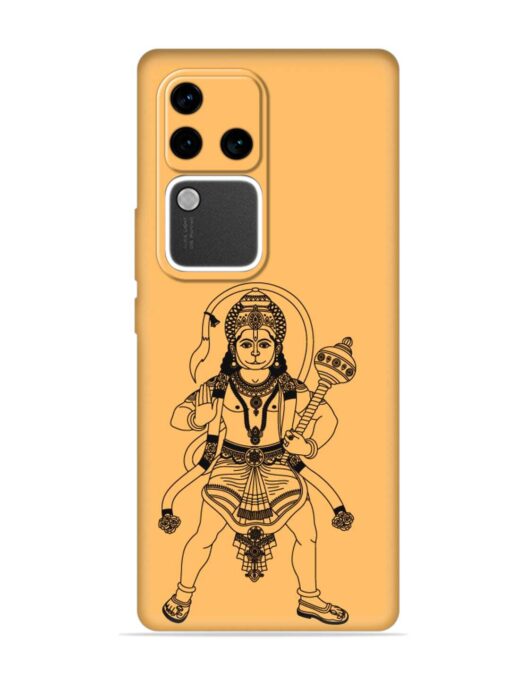 Indian God Hanuman Embossed Soft Silicone Case for Vivo V30 Pro (5G) Zapvi