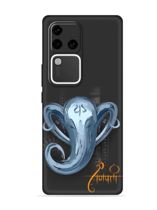 Illustration Lord Ganpati Embossed Soft Silicone Case for Vivo V30 Pro (5G) Zapvi