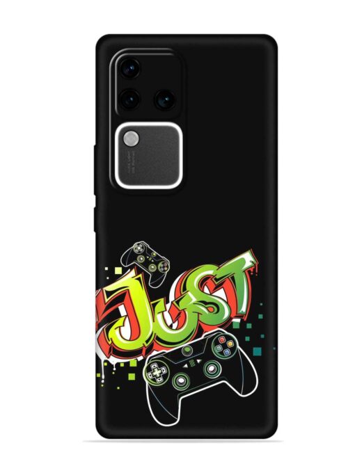 Graffiti Gamepad Illustration Embossed Soft Silicone Case for Vivo V30 Pro (5G)