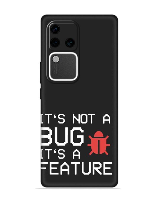 Not Bug Feature Embossed Soft Silicone Case for Vivo V30 Pro (5G) Zapvi