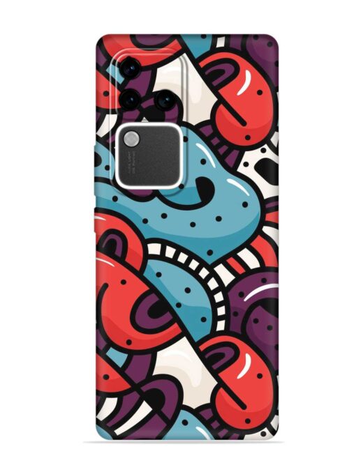 Seamless Backdrop Colorful Embossed Soft Silicone Case for Vivo V30 Pro (5G) Zapvi