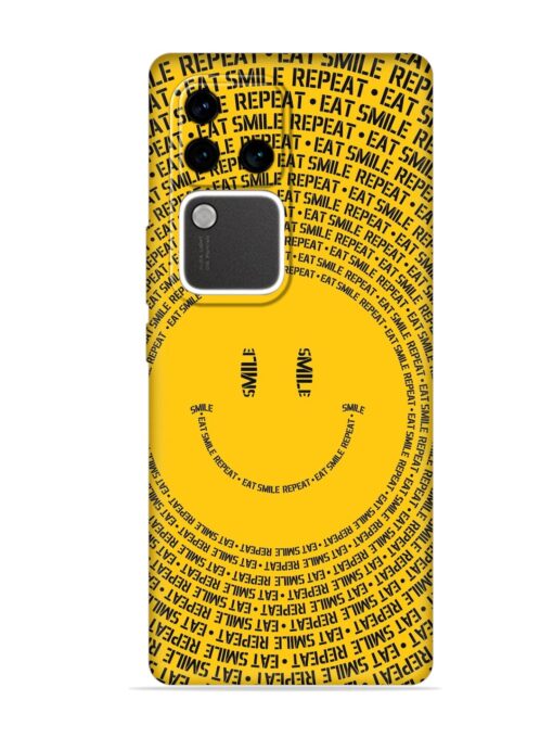 Smiley Embossed Soft Silicone Case for Vivo V30 Pro (5G) Zapvi