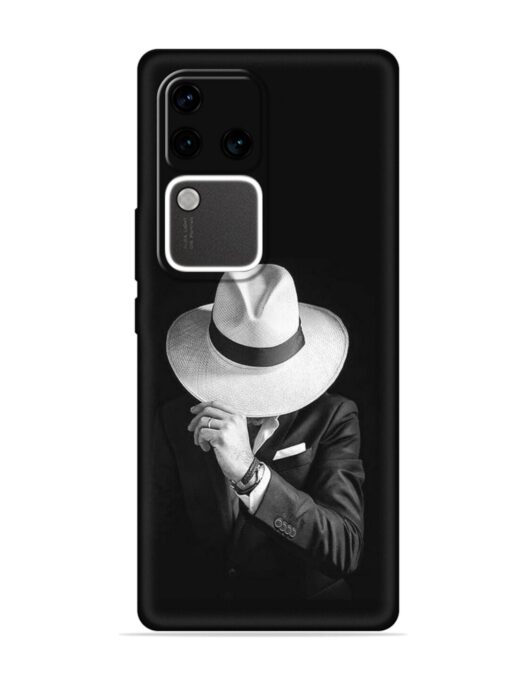 Men Under Hat Embossed Soft Silicone Case for Vivo V30 Pro (5G) Zapvi