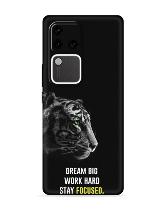 Dream Big Work Hard Embossed Soft Silicone Case for Vivo V30 Pro (5G)