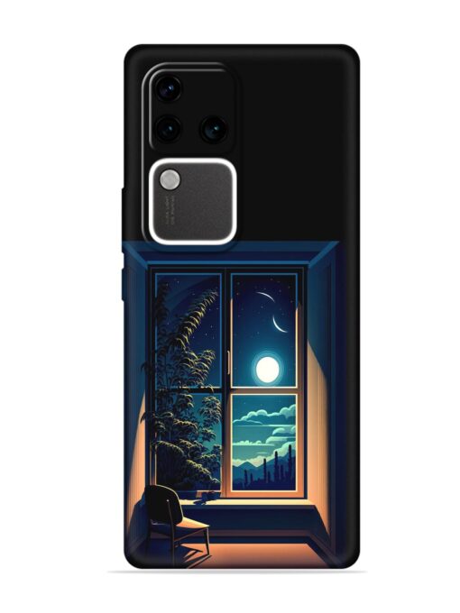 Night View At Window Embossed Soft Silicone Case for Vivo V30 Pro (5G) Zapvi