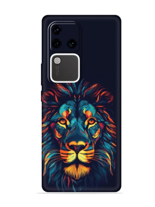 Colorful Lion Embossed Soft Silicone Case for Vivo V30 Pro (5G) Zapvi