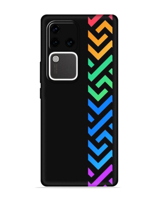 Colorshape Stripes Embossed Soft Silicone Case for Vivo V30 Pro (5G) Zapvi