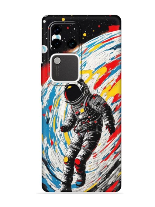 Astronaut Art Embossed Soft Silicone Case for Vivo V30 Pro (5G) Zapvi