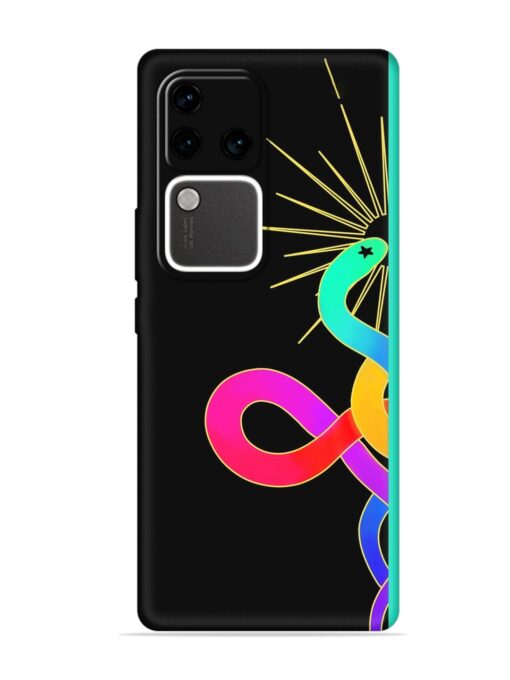 Art Geometric Abstraction Embossed Soft Silicone Case for Vivo V30 Pro (5G)