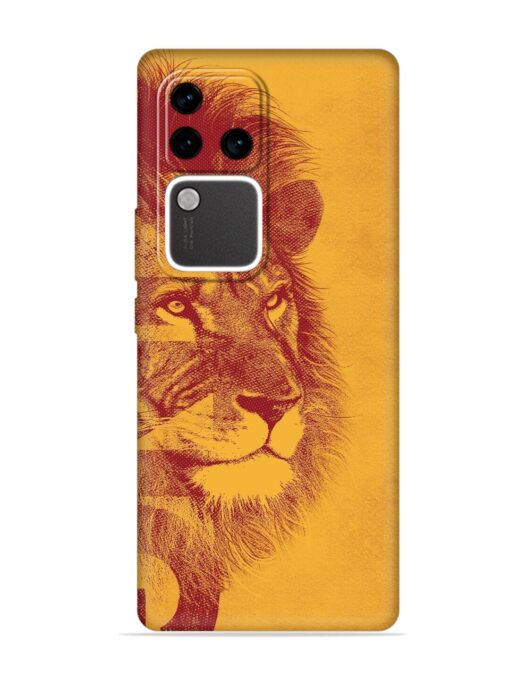 Gold Lion Crown Art Embossed Soft Silicone Case for Vivo V30 Pro (5G) Zapvi