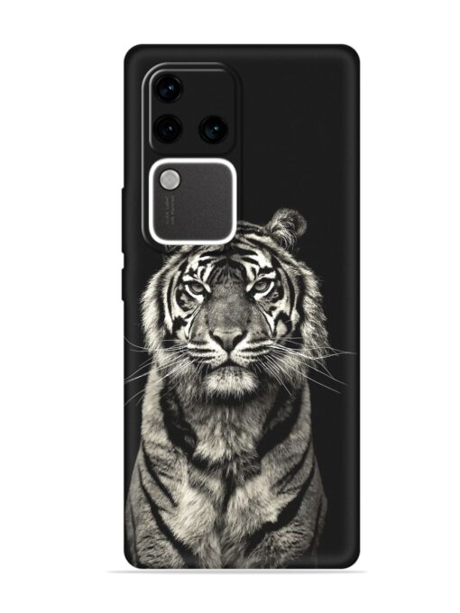 Tiger Art Embossed Soft Silicone Case for Vivo V30 Pro (5G)