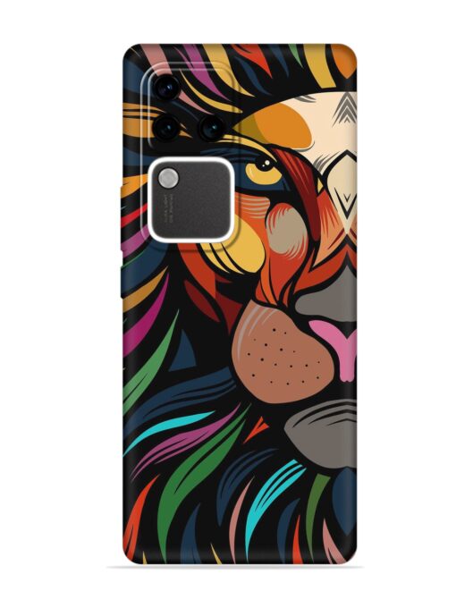 Trippy Lion Art Embossed Soft Silicone Case for Vivo V30 Pro (5G)