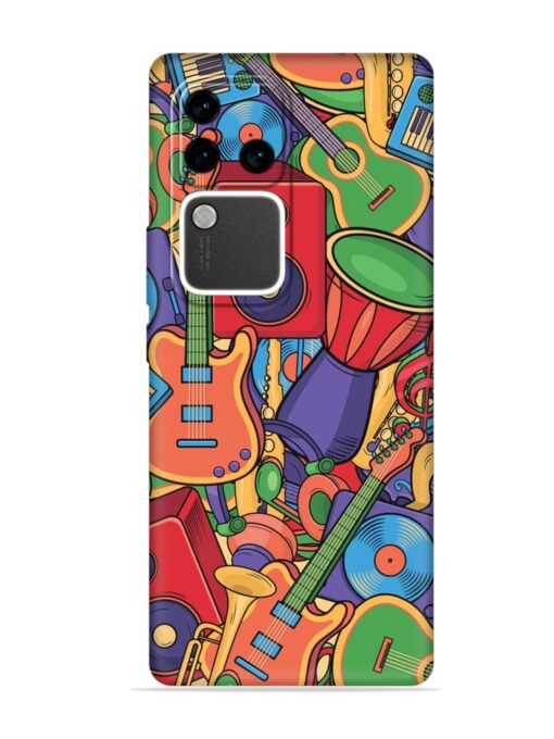 Colorful Music Art Embossed Soft Silicone Case for Vivo V30 Pro (5G) Zapvi