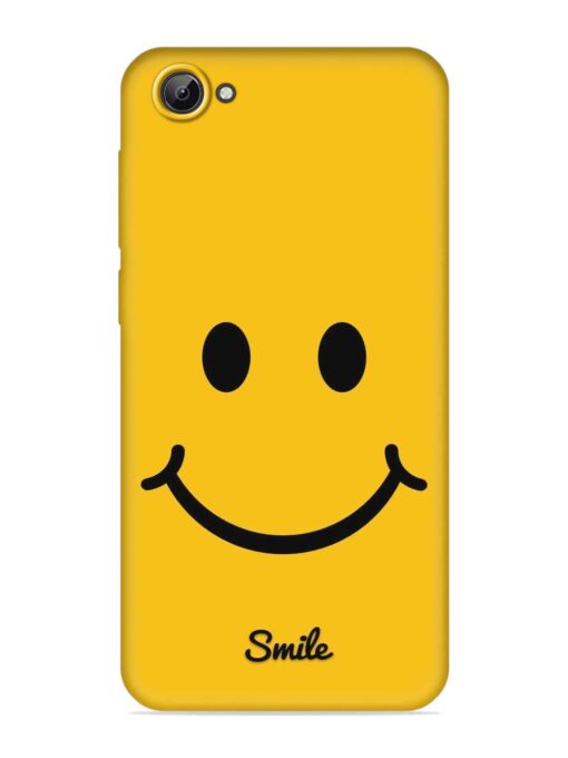 Yellow Smiley Embossed Soft Silicone Case for Vivo V5 Zapvi