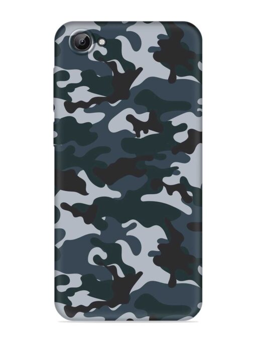 Dark Blue Army Military Art Embossed Soft Silicone Case for Vivo V5 Zapvi