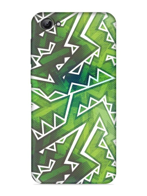 Green Graffiti Seamless Embossed Soft Silicone Case for Vivo V5 Zapvi