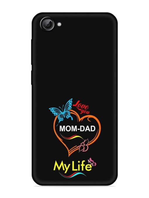 Love You Mom Dad Embossed Soft Silicone Case for Vivo V5 Zapvi