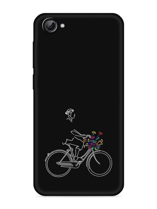 Minimalist Cycle Art Embossed Soft Silicone Case for Vivo V5 Zapvi