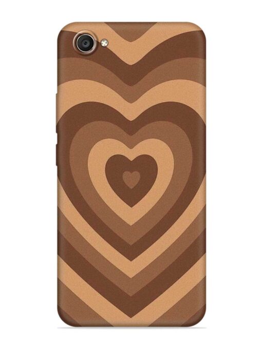 Brown Heart Embossed Soft Silicone Case for Vivo V5 Plus Zapvi