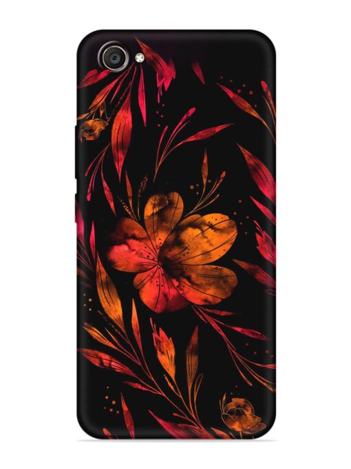 Red Flower Painting Embossed Soft Silicone Case for Vivo V5 Plus Zapvi