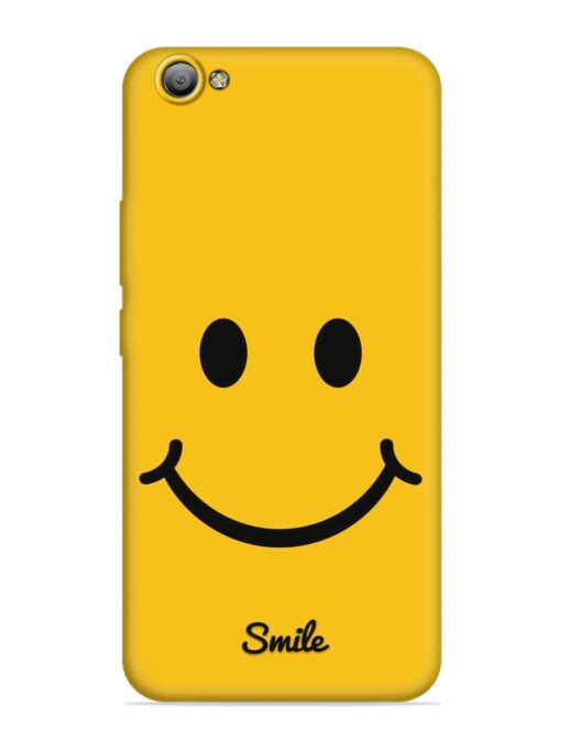 Yellow Smiley Embossed Soft Silicone Case for Vivo V5S Zapvi