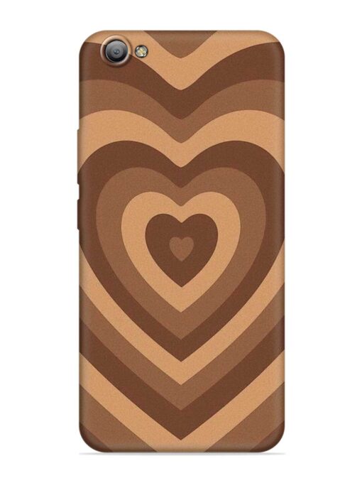 Brown Heart Embossed Soft Silicone Case for Vivo V5S Zapvi