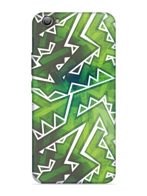 Green Graffiti Seamless Embossed Soft Silicone Case for Vivo V5S Zapvi