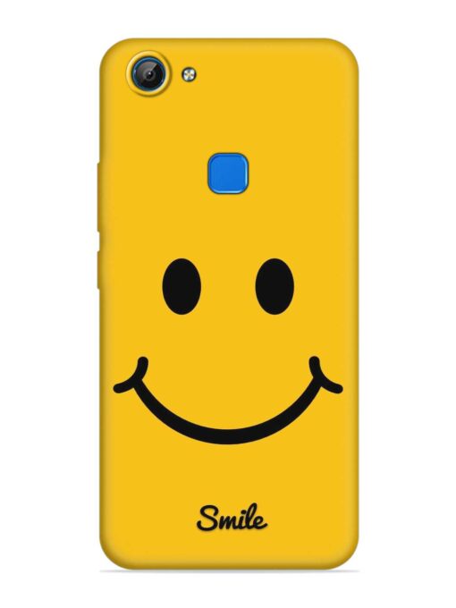 Yellow Smiley Embossed Soft Silicone Case for Vivo V7 Zapvi