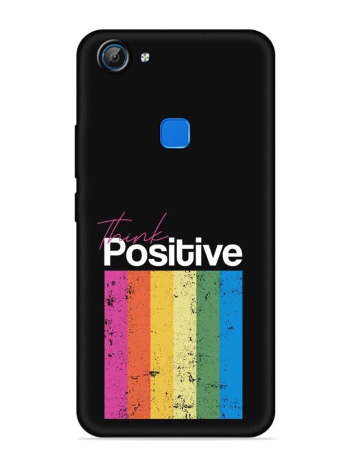 Think Positive Typography Embossed Soft Silicone Case for Vivo V7 Zapvi