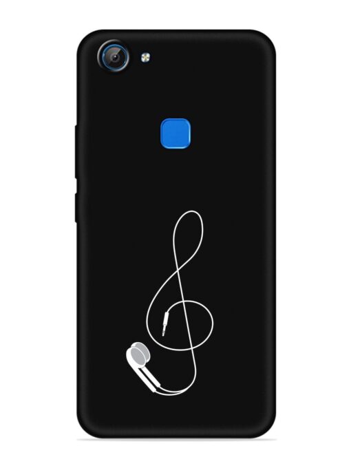 Music Earphone Vector Embossed Soft Silicone Case for Vivo V7 Zapvi