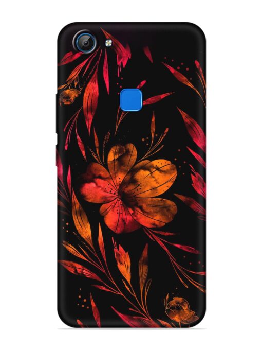 Red Flower Painting Embossed Soft Silicone Case for Vivo V7 Zapvi