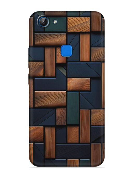 Wooden Background Cubes Embossed Soft Silicone Case for Vivo V7 Zapvi