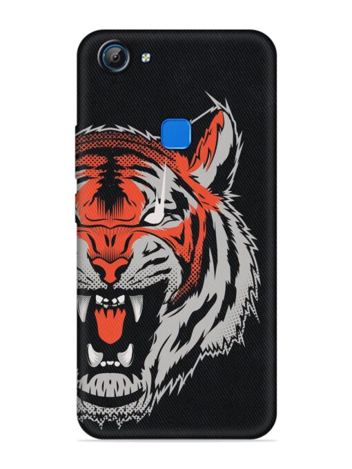 Tiger Aggression Embossed Soft Silicone Case for Vivo V7 Zapvi