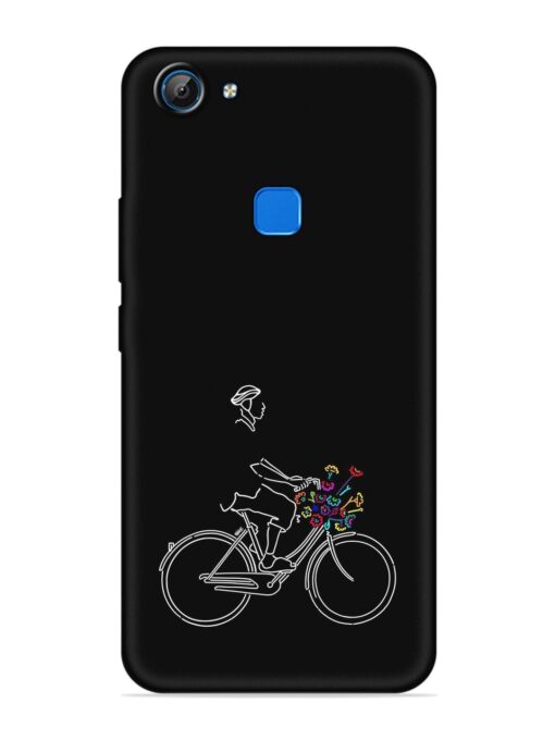 Minimalist Cycle Art Embossed Soft Silicone Case for Vivo V7 Zapvi