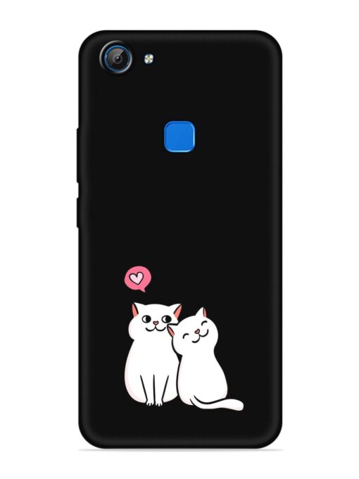 Cute Loving Cats Embossed Soft Silicone Case for Vivo V7 Zapvi