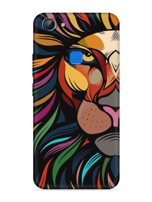 Trippy Lion Art Embossed Soft Silicone Case for Vivo V7 Zapvi