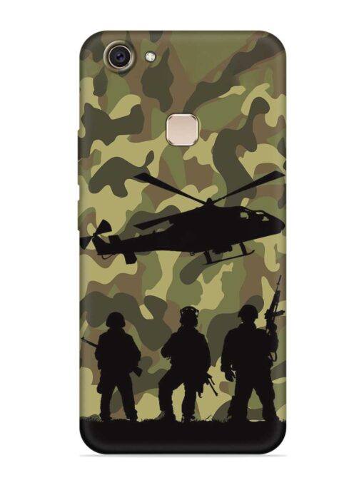 Army Heros Embossed Soft Silicone Case for Vivo V7 Plus Zapvi