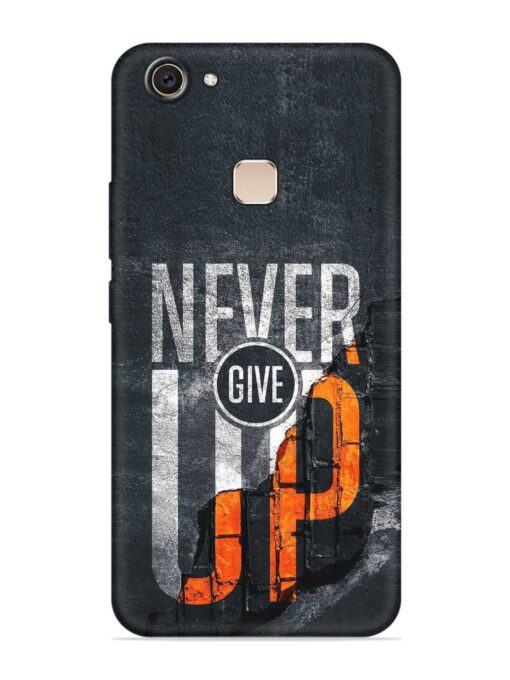 Never Give Up Embossed Soft Silicone Case for Vivo V7 Plus Zapvi