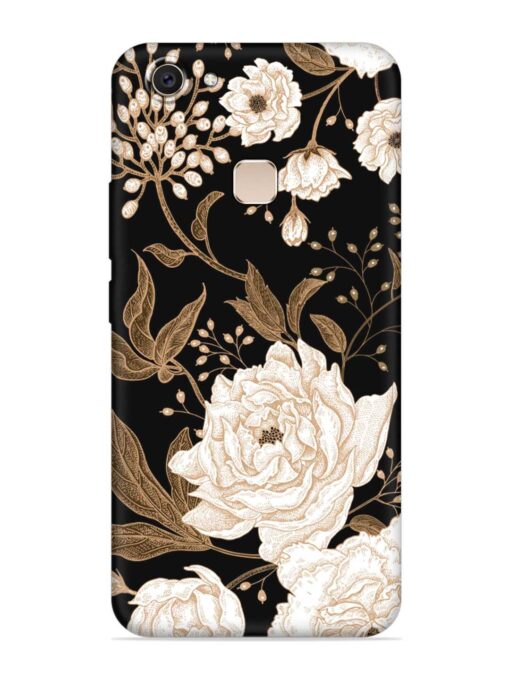 Peonies Roses Floral Embossed Soft Silicone Case for Vivo V7 Plus Zapvi