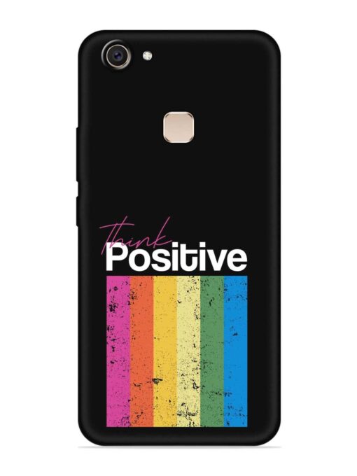 Think Positive Typography Embossed Soft Silicone Case for Vivo V7 Plus Zapvi