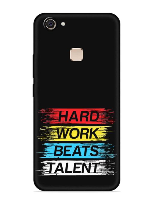 Hard Work Beats Embossed Soft Silicone Case for Vivo V7 Plus Zapvi