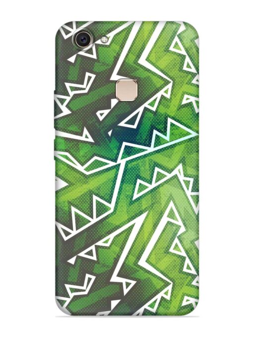 Green Graffiti Seamless Embossed Soft Silicone Case for Vivo V7 Plus Zapvi