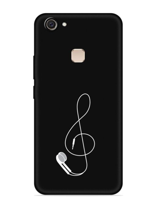 Music Earphone Vector Embossed Soft Silicone Case for Vivo V7 Plus Zapvi