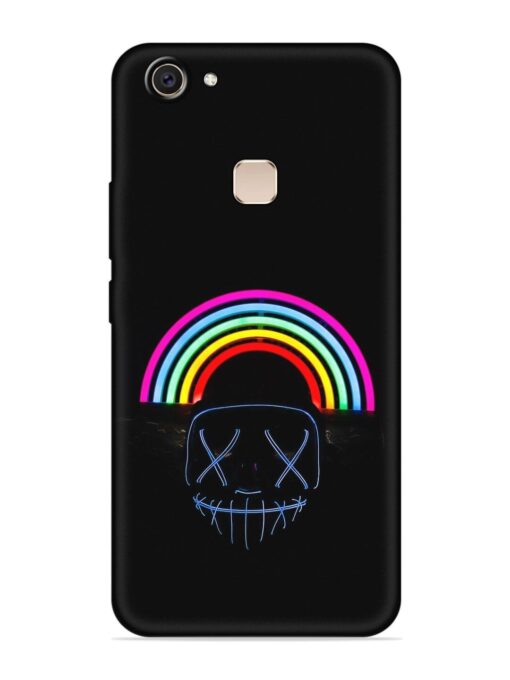 Mask Rainbow Embossed Soft Silicone Case for Vivo V7 Plus Zapvi