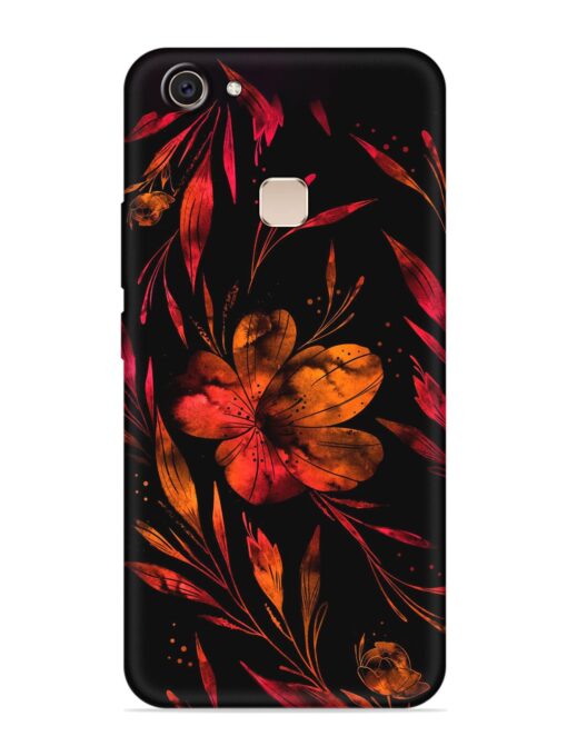 Red Flower Painting Embossed Soft Silicone Case for Vivo V7 Plus Zapvi