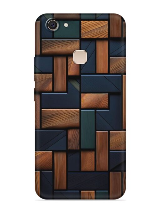 Wooden Background Cubes Embossed Soft Silicone Case for Vivo V7 Plus Zapvi