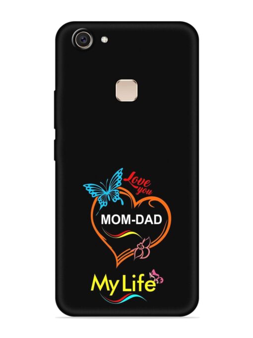 Love You Mom Dad Embossed Soft Silicone Case for Vivo V7 Plus Zapvi