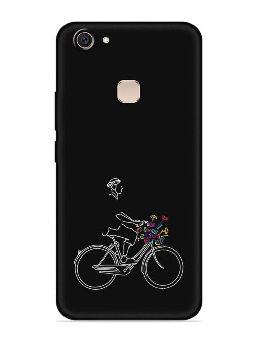 Minimalist Cycle Art Embossed Soft Silicone Case for Vivo V7 Plus Zapvi