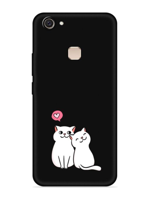 Cute Loving Cats Embossed Soft Silicone Case for Vivo V7 Plus Zapvi