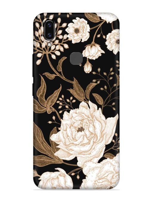 Peonies Roses Floral Embossed Soft Silicone Case for Vivo V9 Zapvi